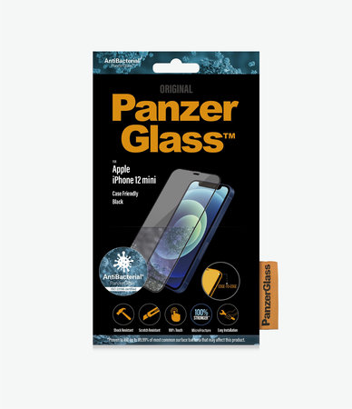 PanzerGlass - Geam Securizat Case Friendly AB pentru iPhone 12 mini, negru