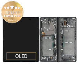 Samsung Galaxy Z Fold 2 F916B - Ecran LCD + Sticlă Tactilă + Ramă (Mystic Black) - GH82-23968A, GH82-23969A Genuine Service Pack