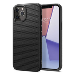 Spigen - Caz Liquid Air pentru iPhone 12 a 12 Pro, negru