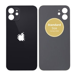 Apple iPhone 12 - Sticlă Carcasă Spate (Black)