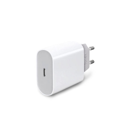 Fonex - Adaptor de călătorie cu tehnologie USB-C Power Delivery, 20 W, albă