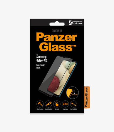 PanzerGlass - Geam Securizat Case Friendly pentru Samsung Galaxy A12, negru