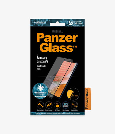 PanzerGlass - Geam Securizat Case Friendly AB pentru Samsung Galaxy A72, negru