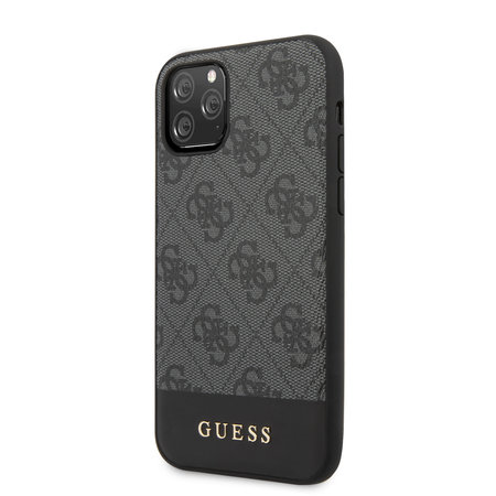 Guess - Husă 4G Stripe pentru iPhone 11 Pro, gri