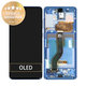 Samsung Galaxy S20 Plus G985F - Ecran LCD + Sticlă Tactilă + Ramă (Aura Blue) - GH82-22134H, GH82-22145H Genuine Service Pack