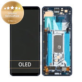 Sony Xperia 5 II - Ecran LCD + Sticlă Tactilă + Ramă (Blue) - A5024934A Genuine Service Pack