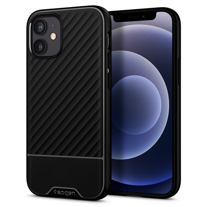 Spigen - Caz Core Armor pentru iPhone 12 mini, negru