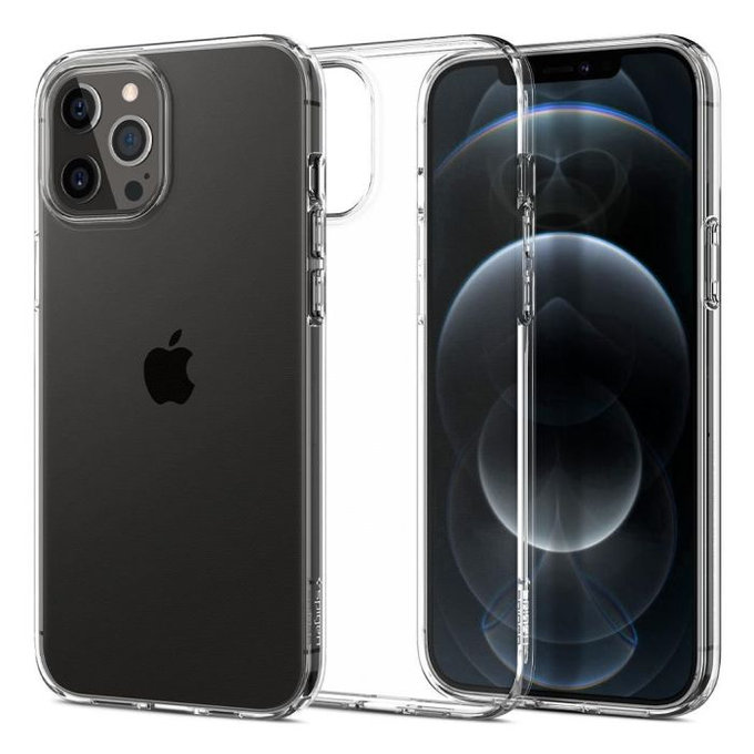 Spigen - Caz Liquid Crystal pentru iPhone 12 & 12 Pro, Crystal Clear