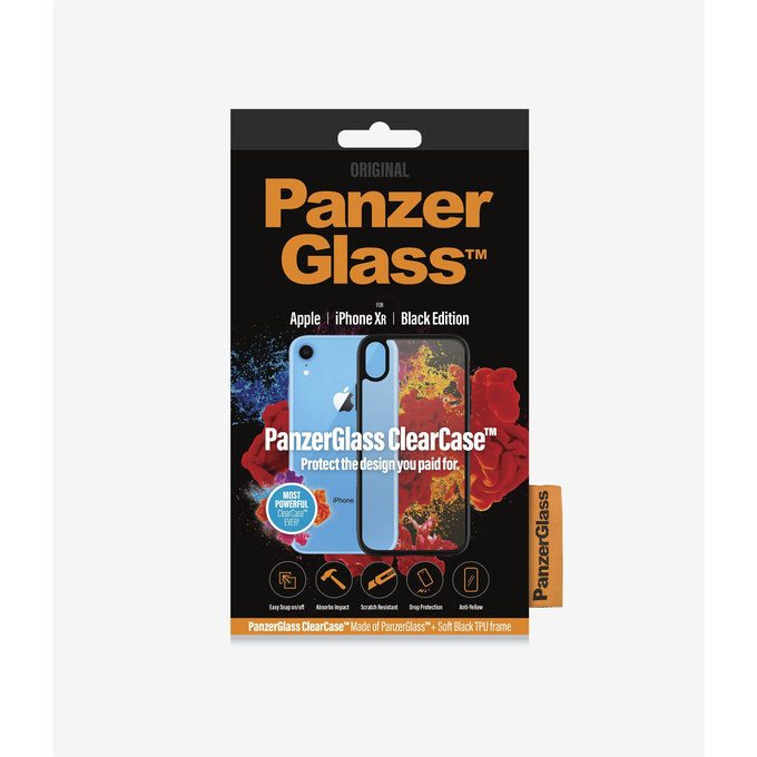 PanzerGlass - Caz ClearCase pentru iPhone XR, black