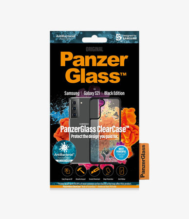 PanzerGlass - Caz ClearCase AB pentru Samsung Galaxy S21, negru