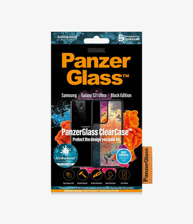 PanzerGlass - Caz ClearCase AB pentru Samsung Galaxy S21 Ultra, negru