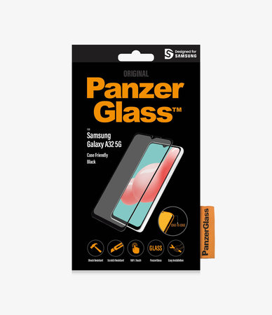 PanzerGlass - Geam Securizat Case Friendly pentru Samsung Galaxy A32 5G, negru