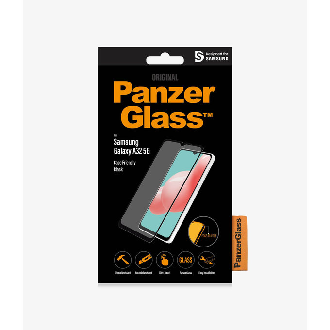 PanzerGlass - Geam Securizat Case Friendly pentru Samsung Galaxy A32 5G, negru