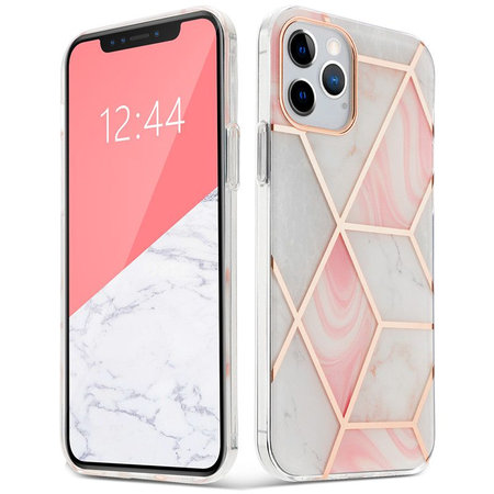 Tech-Protect - Husă Marble 2 pentru iPhone 12/12 Pro, roz