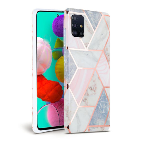 Tech-Protect - Husă Marble pentru Samsung Galaxy A71, roz