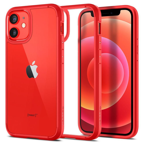 Spigen - Caz Ultra Hybrid pentru iPhone 12 mini, ro?u