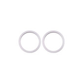 Apple iPhone 11, 12, 12 mini - Ramă Diapozitiv Cameră (White) - 2buc