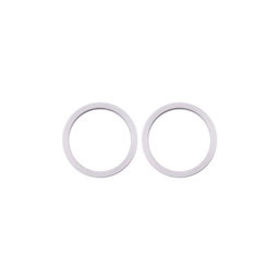 Apple iPhone 11, 12, 12 mini - Ramă Diapozitiv Cameră (White) - 2buc