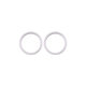 Apple iPhone 11, 12, 12 mini - Ramă Diapozitiv Cameră (White) - 2buc