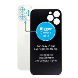 Apple iPhone 12 Pro - Sticlă Carcasă Spate cu Orificiu Mărit pentru Cameră (Silver)
