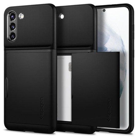 Spigen - Husă Slim Armor CS pentru Samsung Galaxy S21 +, neagră