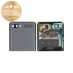 Samsung Galaxy Z Flip 5G F707B - Ecran LCD + Sticlă Tactilă + Ramă (Extern) (Mystic Gray) - GH96-13806A Genuine Service Pack