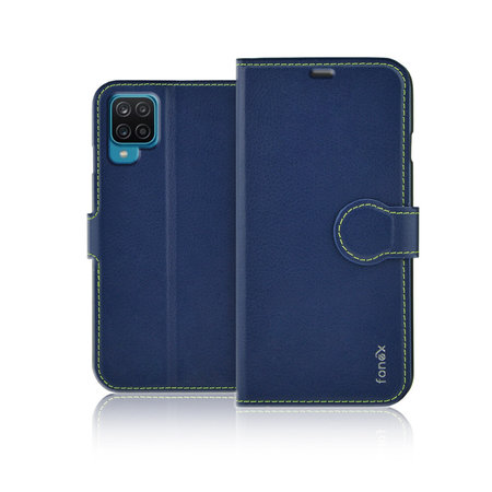Fonex - Husă Book Identity pentru Samsung Galaxy A12, albastră