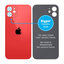 Apple iPhone 12 - Sticlă Carcasă Spate cu Orificiu Mărit pentru Cameră (Red)