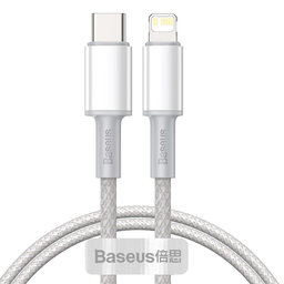 Baseus - Lightning / USB-C Cablu (1m), alb