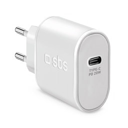 SBS - 20W Adaptor de încărcare USB-C, alb