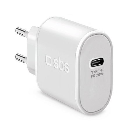 SBS - 20W Adaptor de încărcare USB-C, alb