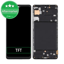 Samsung Galaxy A71 A715F - Ecran LCD + Sticlă Tactilă + Ramă TFT (Prism Crush Black) OEM