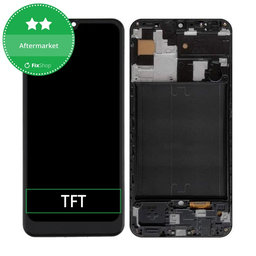 Samsung Galaxy A50 A505F - Ecran LCD + Sticlă Tactilă + Ramă (Black) TFT