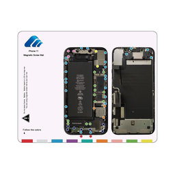 Organizator magnetic de șuruburi cu diagramă (iPhone 11)