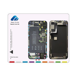 Organizator magnetic de șuruburi cu diagramă (iPhone 11 Pro Max)