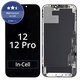 Ecran In-Cell FHD pentru iPhone 12, 12 Pro, Sticlă tactilă cu ramă, FixPremium