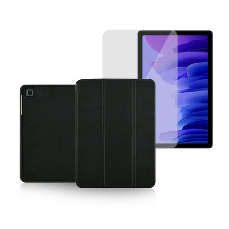 Fonex - Husă Book Slim Pro + sticlă protecție pentru Samsung Galaxy Tab A7 2020, neagră