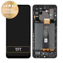 Samsung Galaxy A32 5G A326B - Ecran LCD + Sticlă tactilă + Ramă (Awesome Black) - GH82-25121A, GH82-25122A Genuine Service Pack