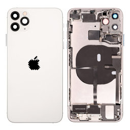 Apple iPhone 11 Pro Max - Carcasă Spate cu Piese Mici (Silver)