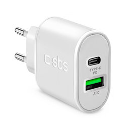 SBS - 20W Adaptor de încărcare USB, USB-C, alb
