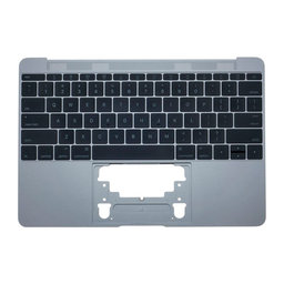 Apple MacBook 12" A1534 (Early 2015 - Mid 2017) - Superior Ramă Tastatură + Tastatură US (Space Gray)