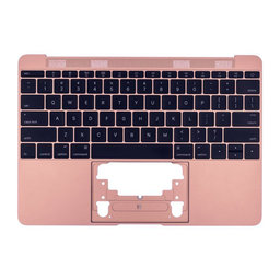 Apple MacBook 12" A1534 (Early 2015 - Mid 2017) - Superior Ramă Tastatură + Tastatură US (Rose Gold)