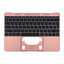 Apple MacBook 12" A1534 (Early 2015 - Mid 2017) - Superior Ramă Tastatură + Tastatură UK (Rose Gold)