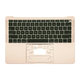 Apple MacBook Air 13" A1932 (2018 - 2019) - Superior Ramă Tastatură + Tastatură US (Gold)