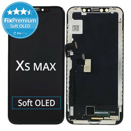 Apple iPhone XS Max - Ecran LCD + Sticlă Tactilă + Ramă Soft OLED FixPremium