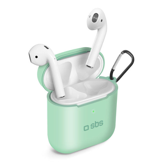SBS - Silicon Caz pentru Apple AirPods 2016, AirPods 2019, verde