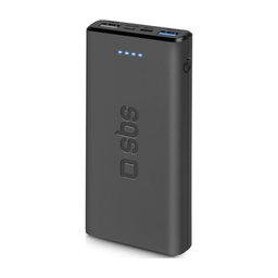 SBS - PowerBank 10 000 mAh - 2x USB, Micro-USB, negru