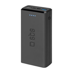SBS - PowerBank 20 000 mAh - 2x USB, Micro-USB, negru