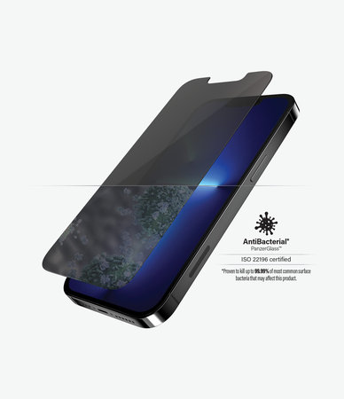 PanzerGlass - Geam Securizat Standard Fit Privacy AB pentru iPhone 13 Pro Max & 14 Plus, transparent