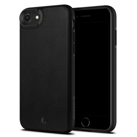 Spigen - Husă Ciel Leather Brick pentru iPhone SE 2020/8/7, negru